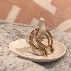 JUICY COUTURE PINK/GOLD BUCKLE HOOPS WITH …